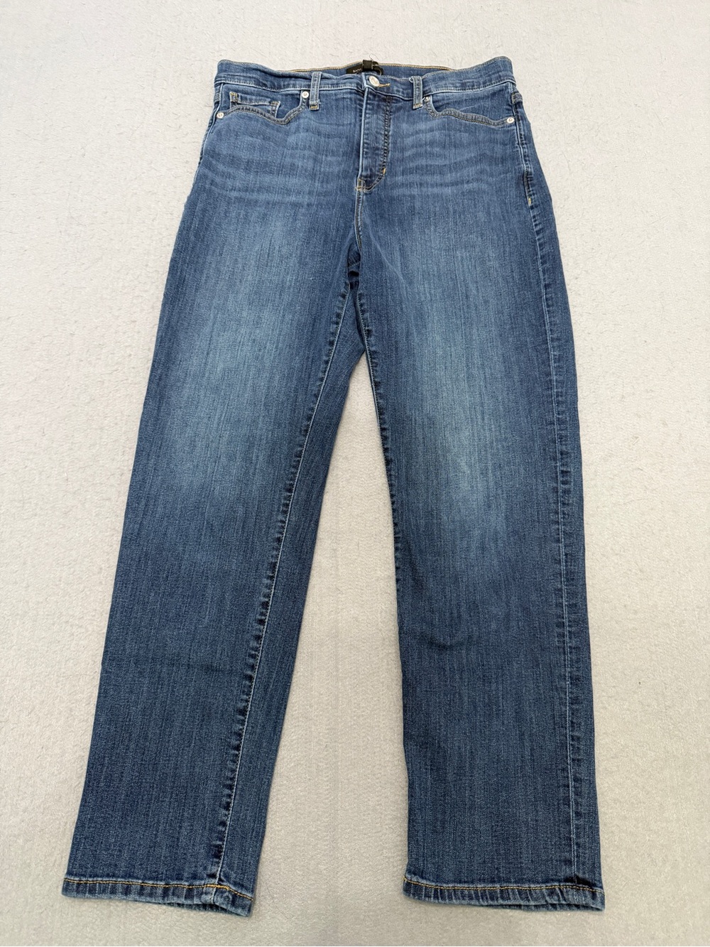Women’s Banana Republic Straight Leg Jeans Medium Wash Stretch Denim Size 31/12